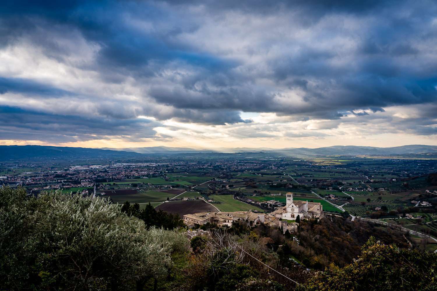 Assisi Italy As Seen from Rocca Maggiore Castle