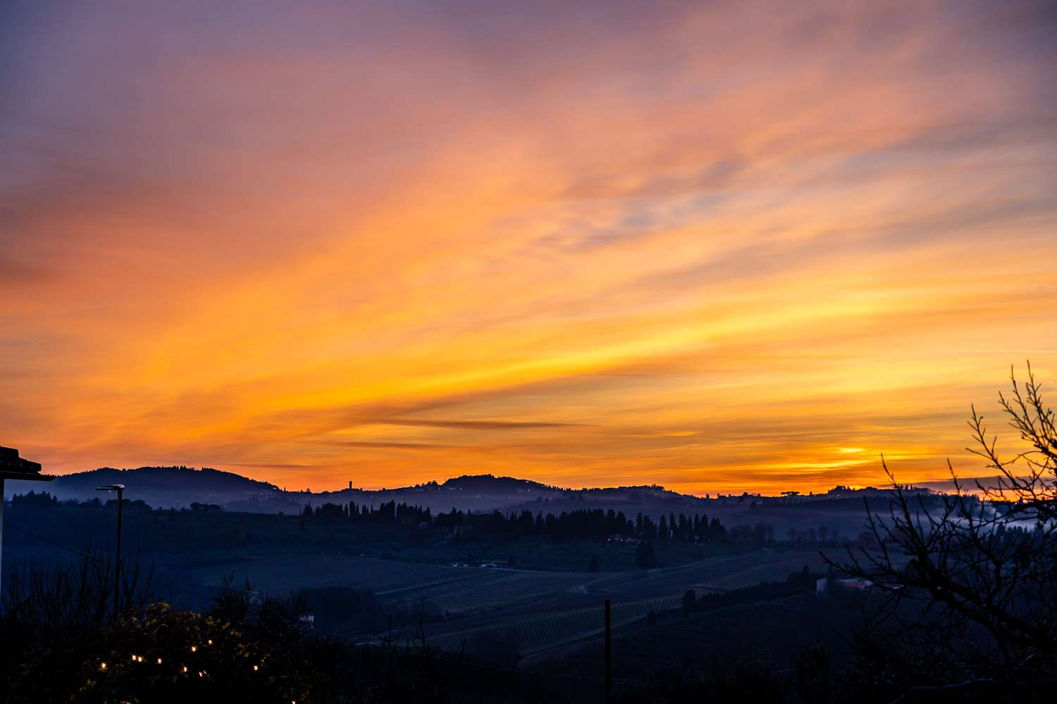 Italy Pic of the Day Sunset Over Tuscan Evening