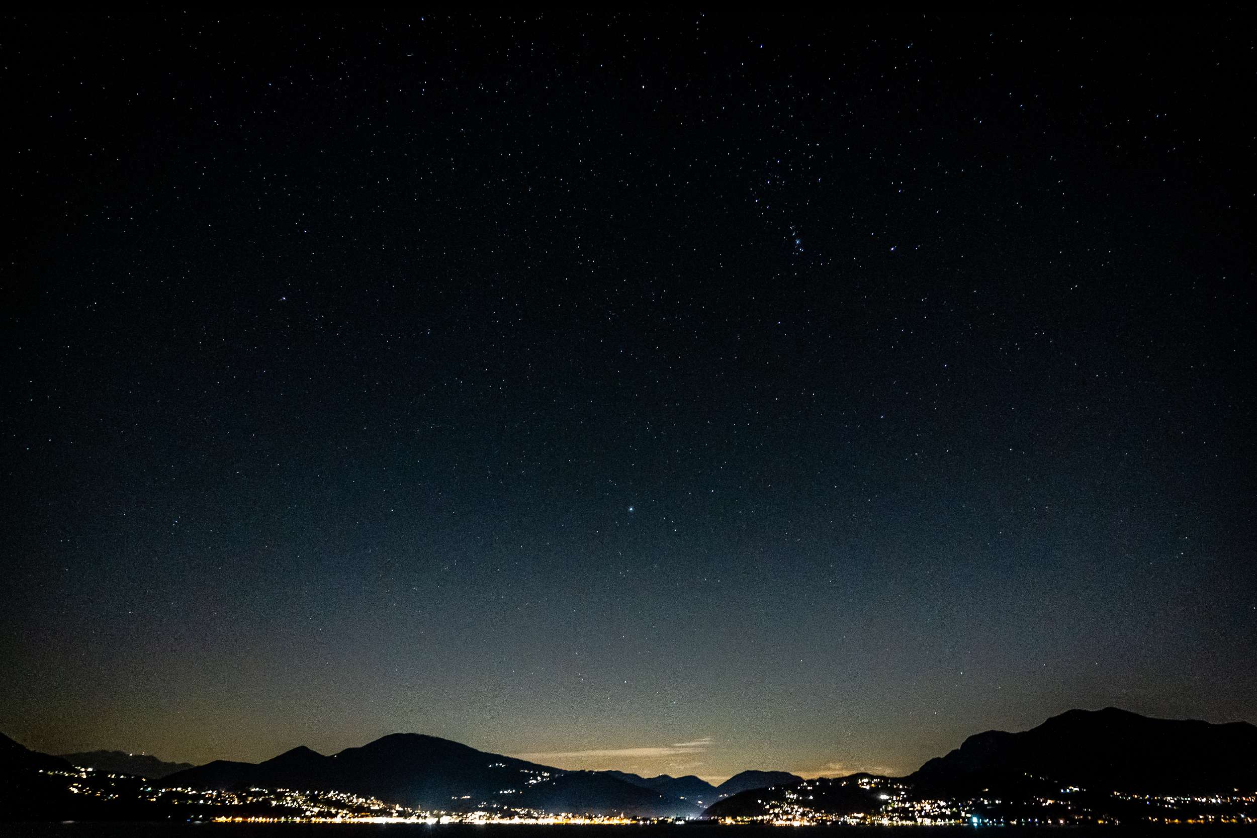 Stars over Lake Maggiore