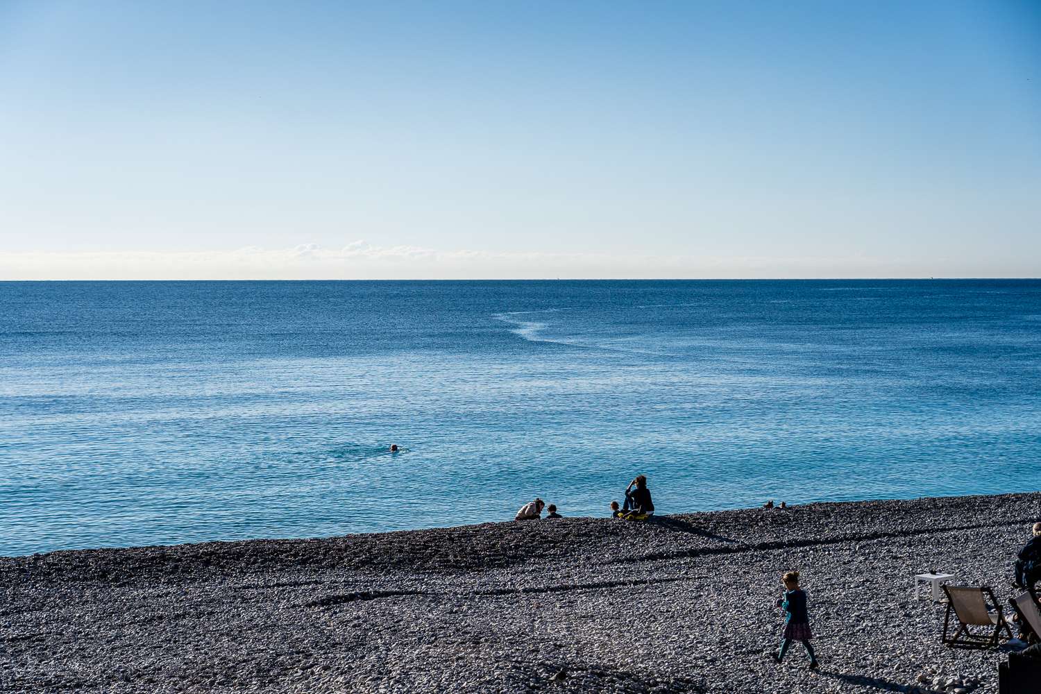Winter Swimmers in Nice, France
