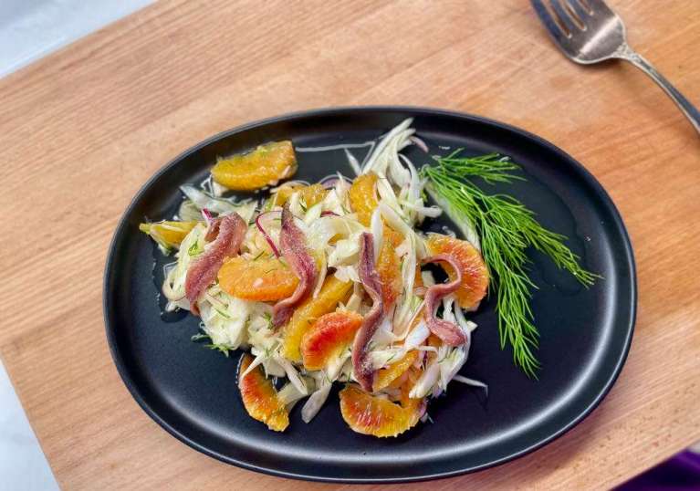 Sicilian Fennel and Blood Orange Salad with Anchovies.