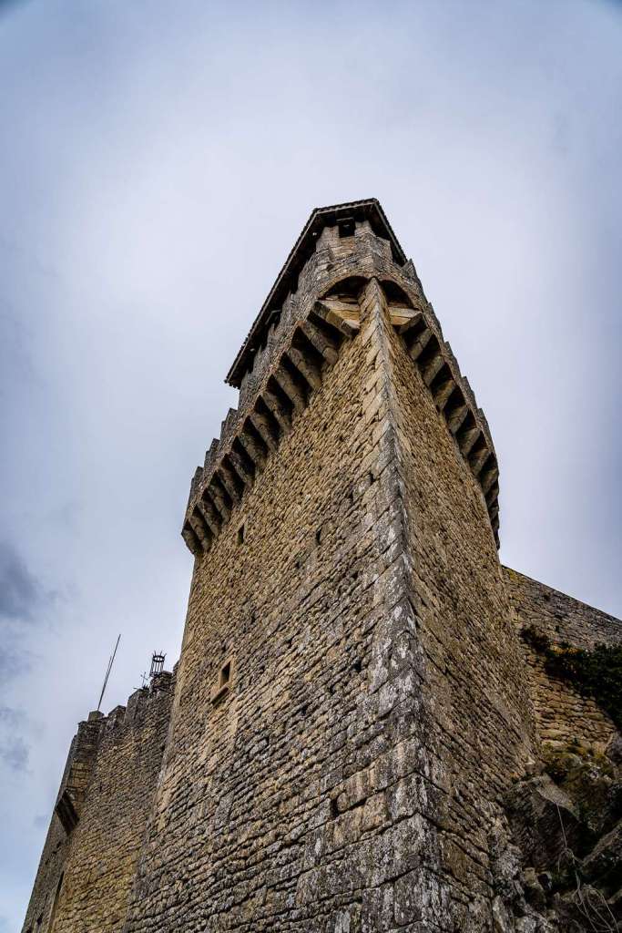 Walls of San Marino Tower Two as Seen from Below
